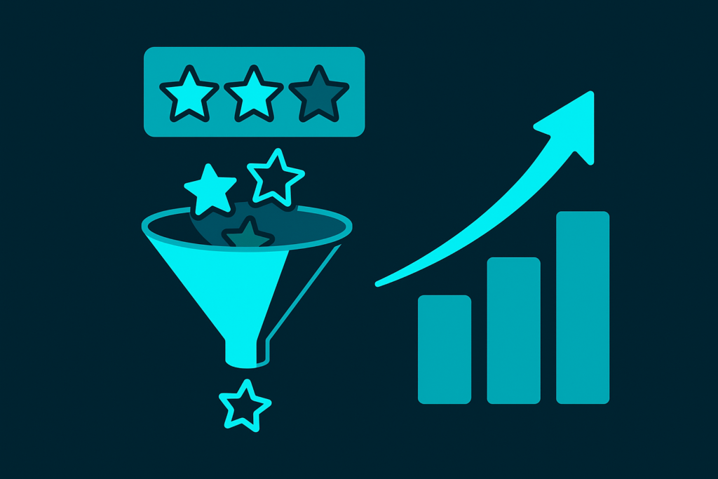 Illustration zu Bewertungen und Reputationsaufbau im Local SEO