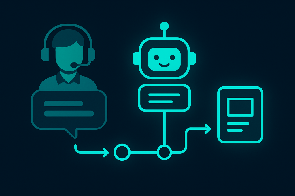 Illustration zu KI-gestütztem Kundenservice im E-Commerce