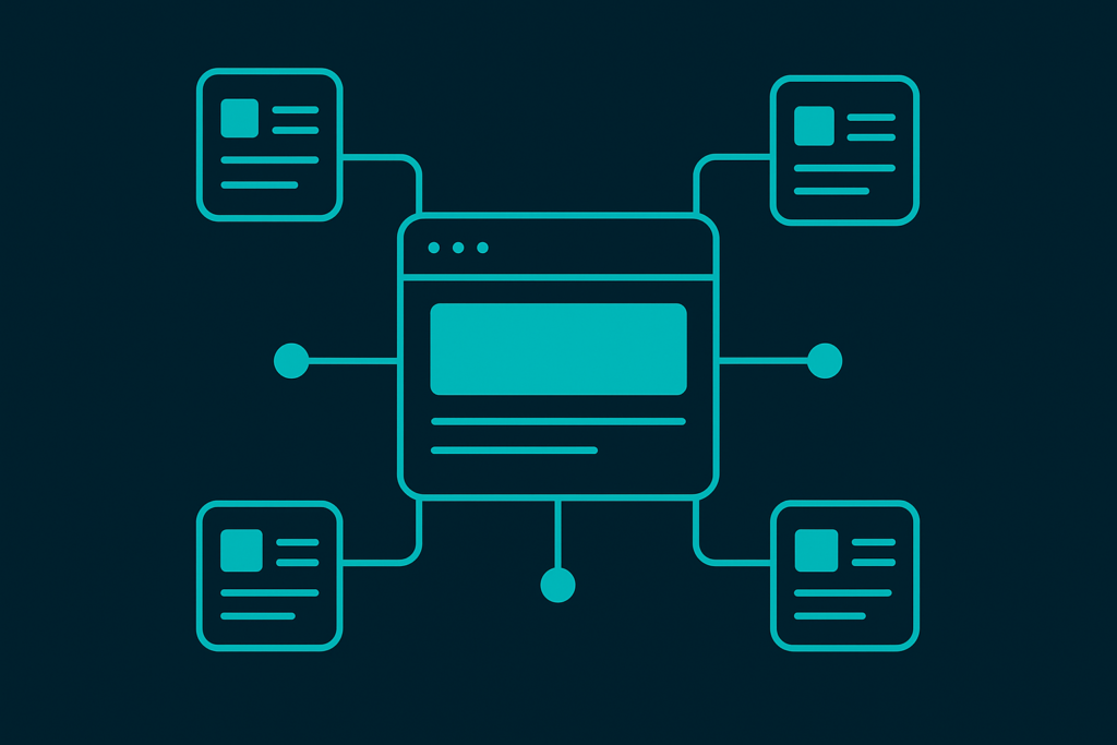 Illustration zu lokalen Landingpages und internen Links für Local SEO