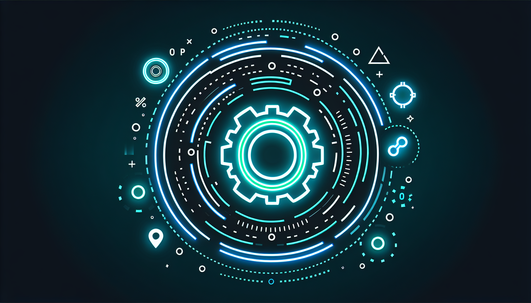 Neon-Ilustrație: SEO tehnic (cod, viteză, indexare) într-un dashboard