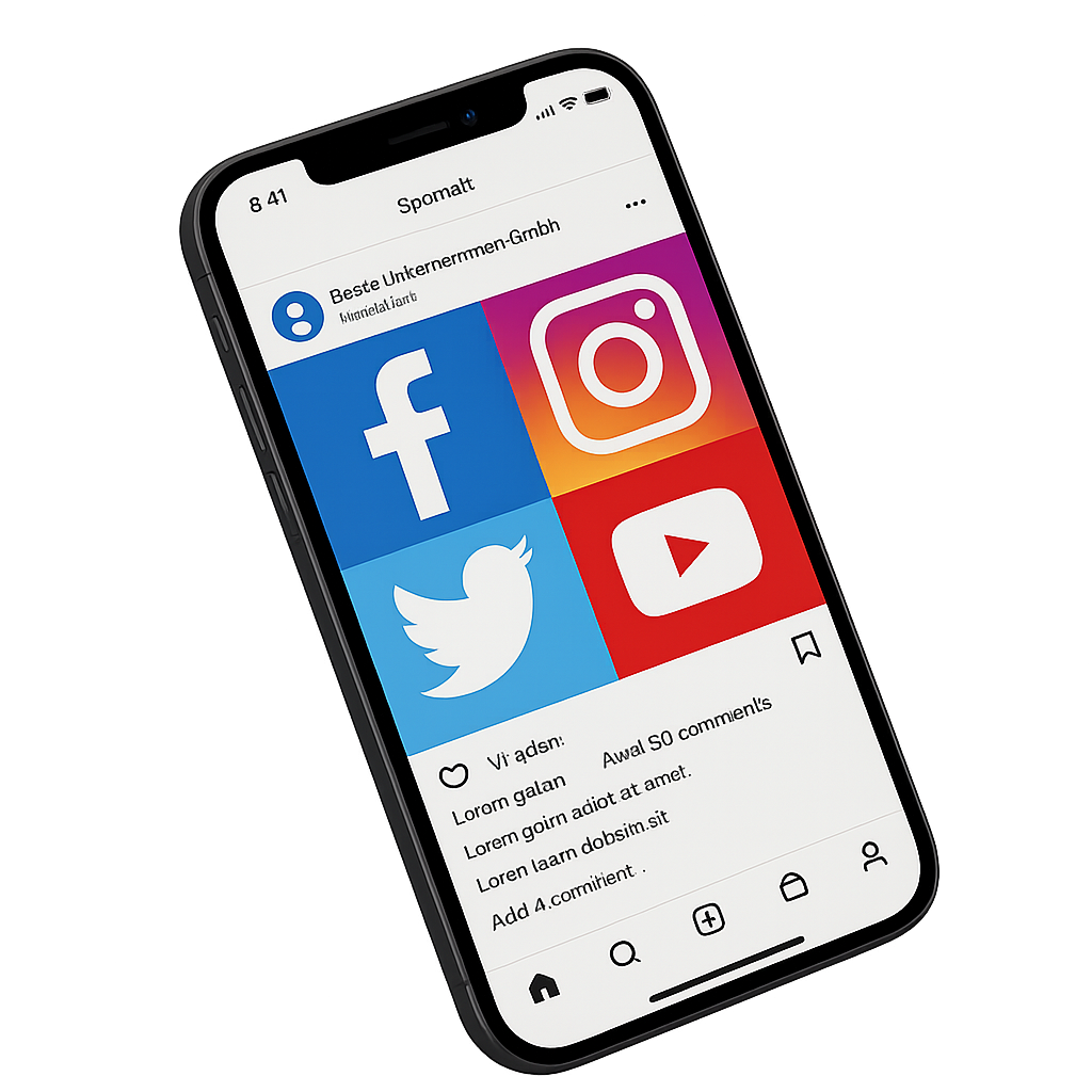 Illustration of social media marketing for businesses