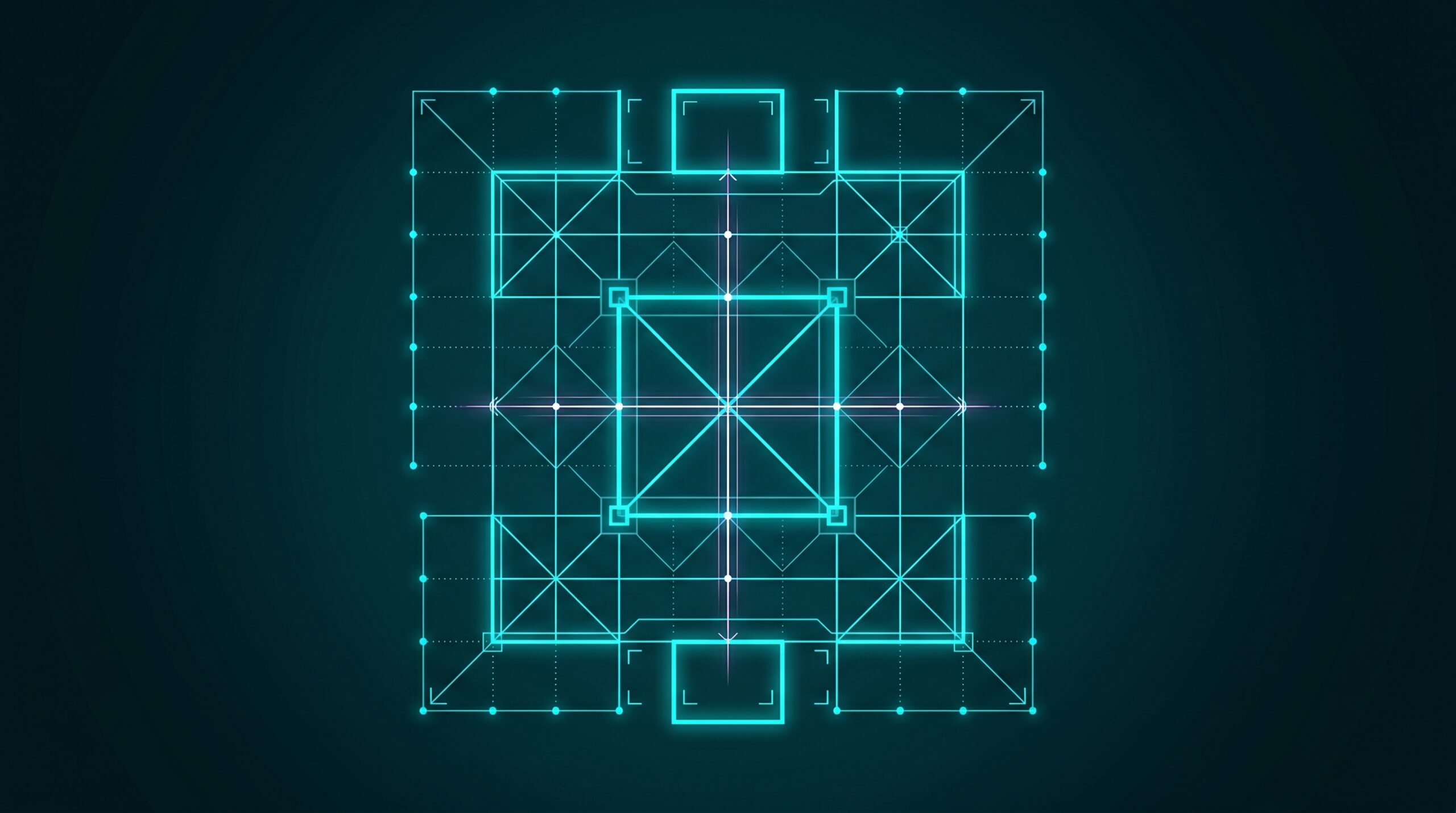Grid stabil cu elemente fixate ilustrând Cumulative Layout Shift și stabilitate vizuală