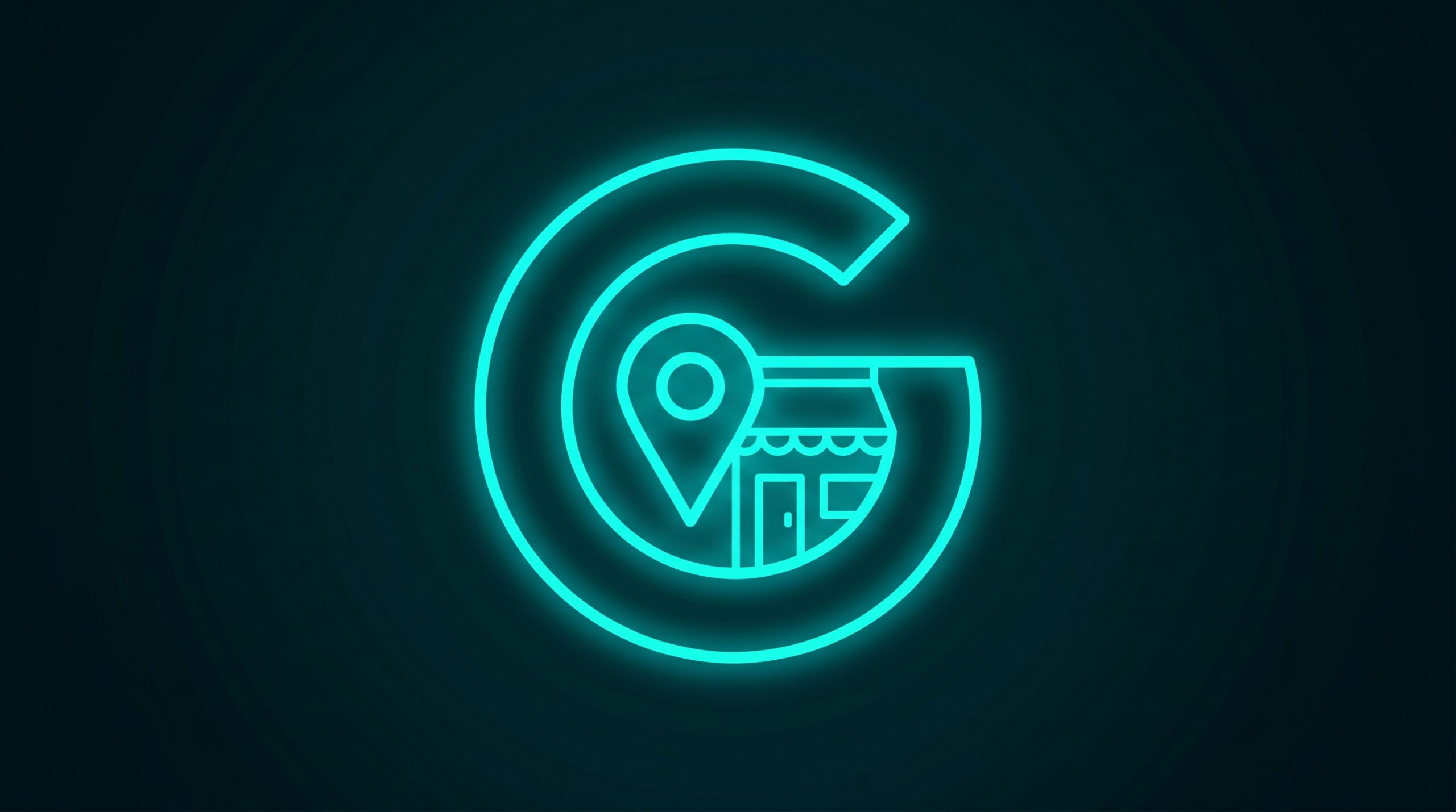Ilustrație: profil Google Business cu pin de locație și magazin