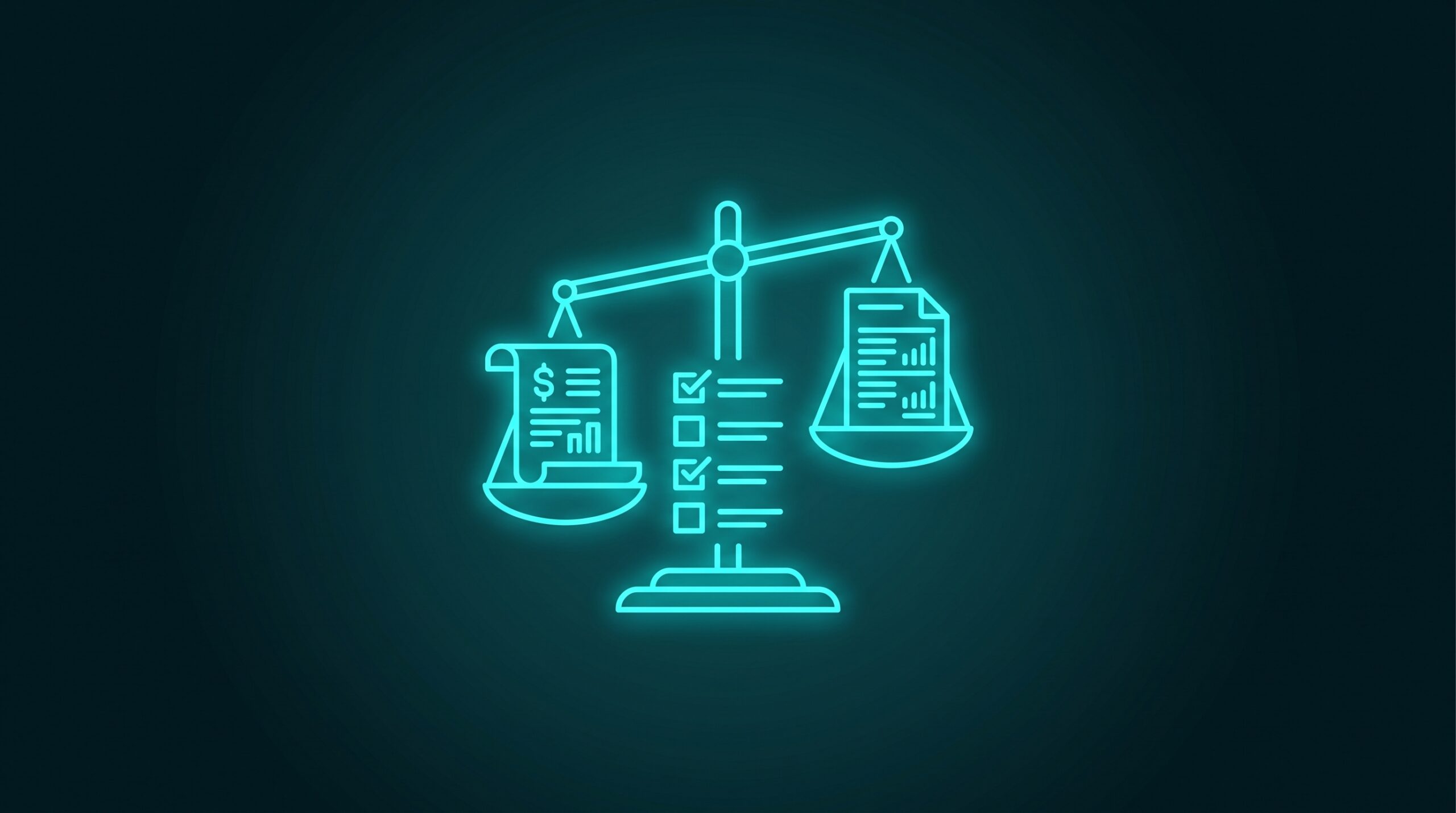 Ilustrație neon: compararea ofertelor SEO – preț și contract
