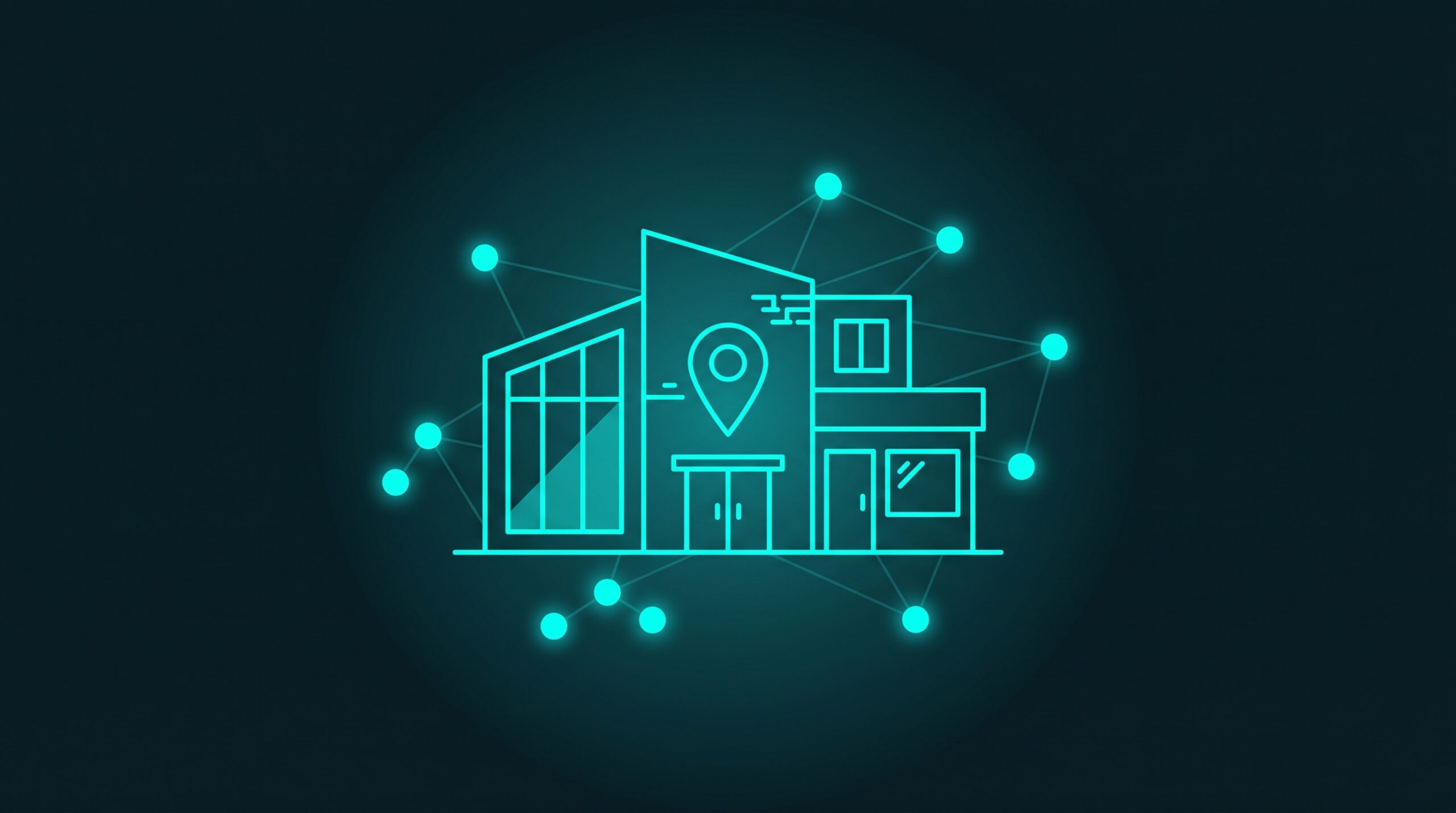 Ilustrație cu pin pe hartă pentru schema LocalBusiness/Organization (date structurate)