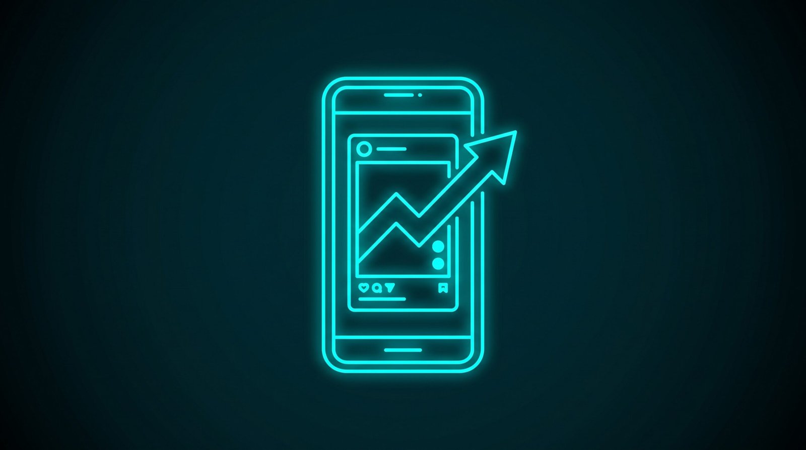 Ilustrație cu smartphone și trend ascendent: TikTok Ads pentru IMM și creșterea vizibilității