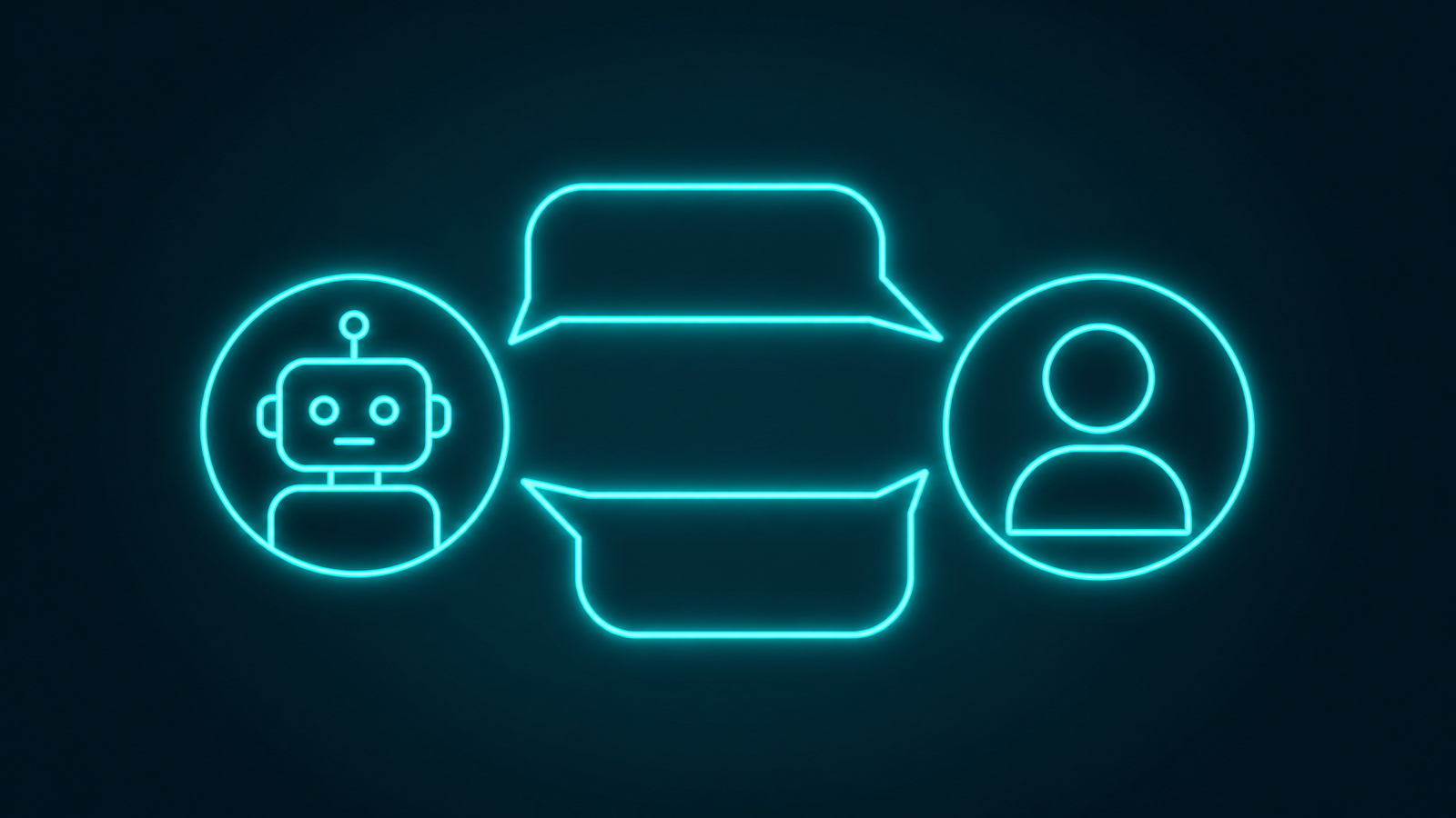 Baloane de dialog între icon robot și icon uman - scrie pentru oameni