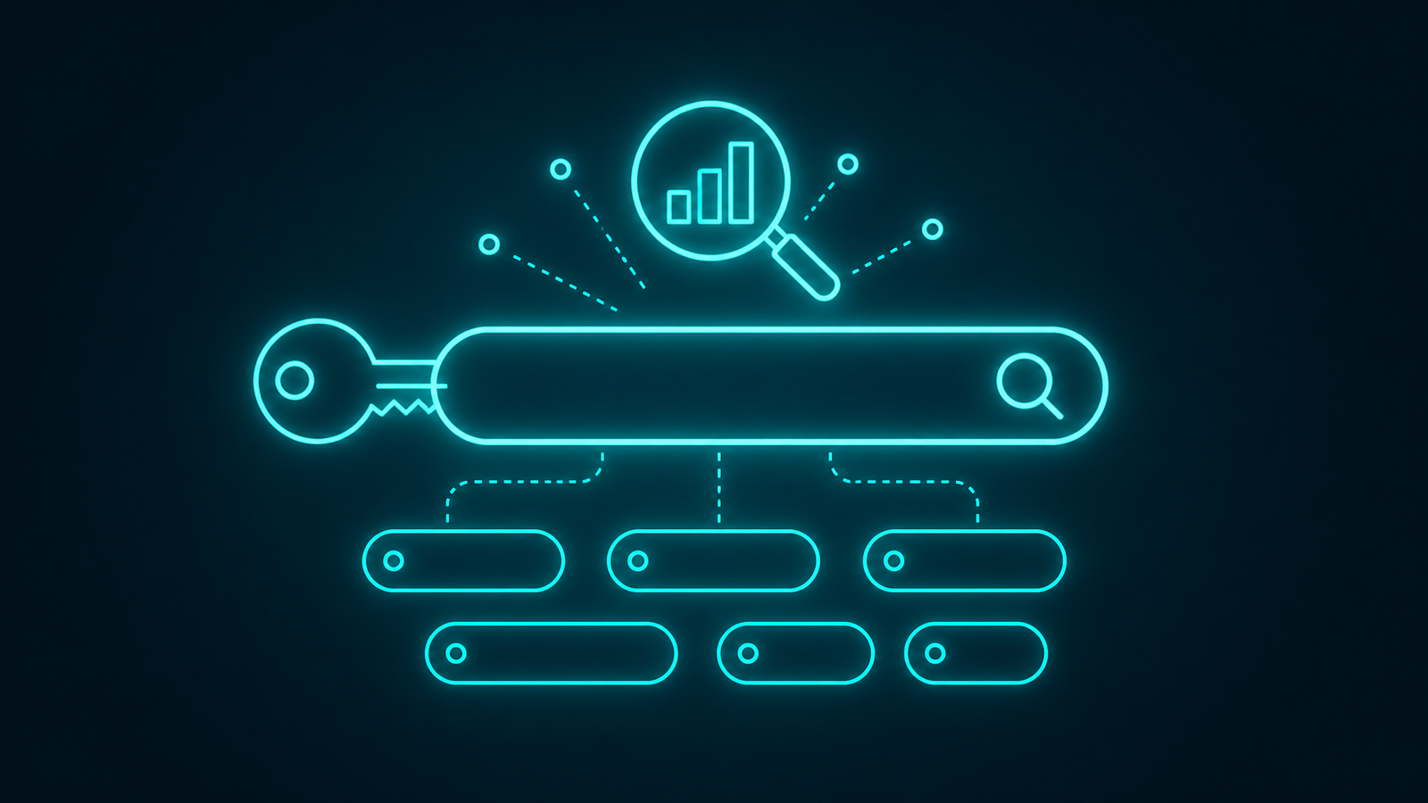 Bară de căutare cu cheie și etichete de cuvinte cheie - keyword research SEO blog